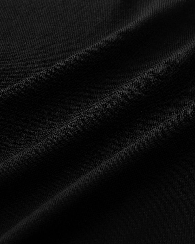 コットン混ニット・リボンパーツ半袖プルオーバー 詳細画像 ブラック 7