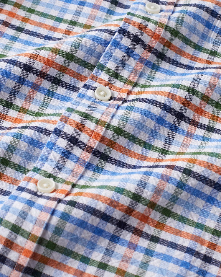 ピュアファインオックスシャツ半袖 詳細画像 オレンジパターン 2