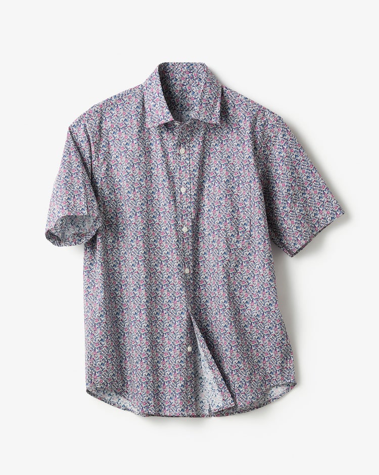 コットンプリントシャツ 半袖 詳細画像 ピンク・パターン 3