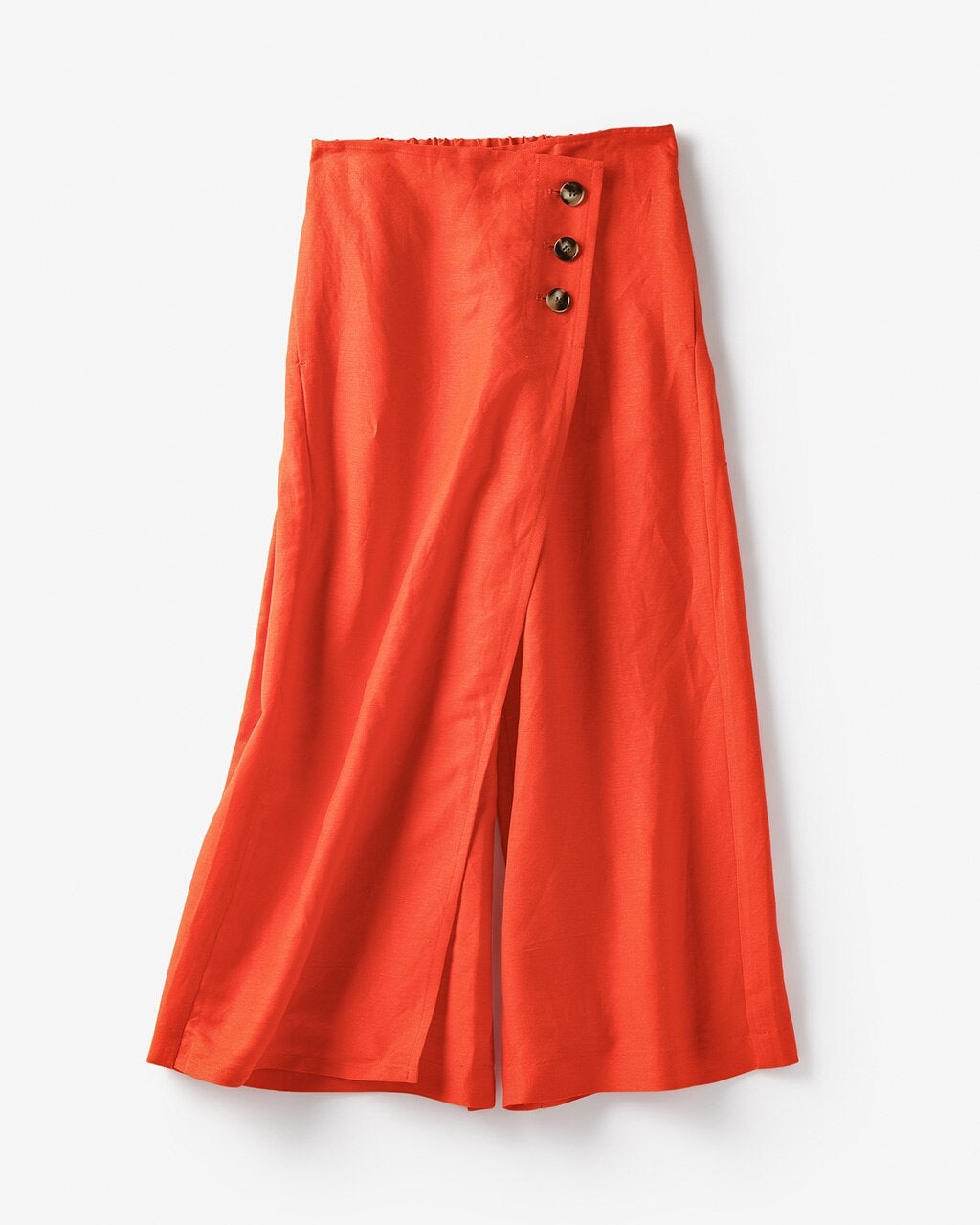 Leh (レー)  巻きスカートリネンパンツ Leh (レー) 巻きスカートリネンパンツ リネン混ドビー・セーラー