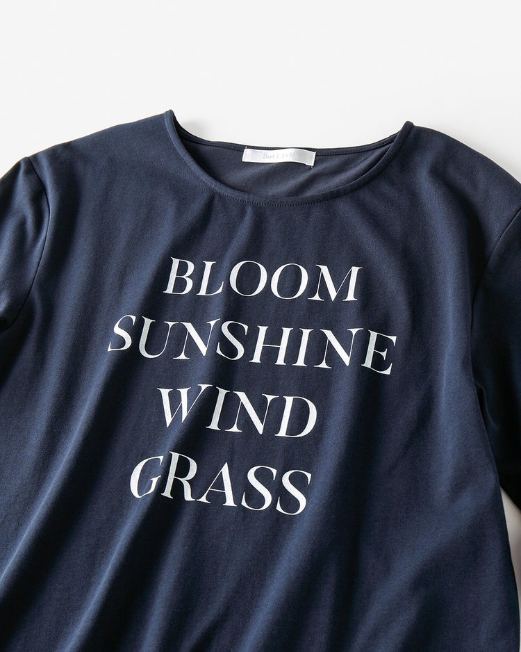 ロングスリーブ・レタリングTシャツ 詳細画像 ミッドナイトブルー 2