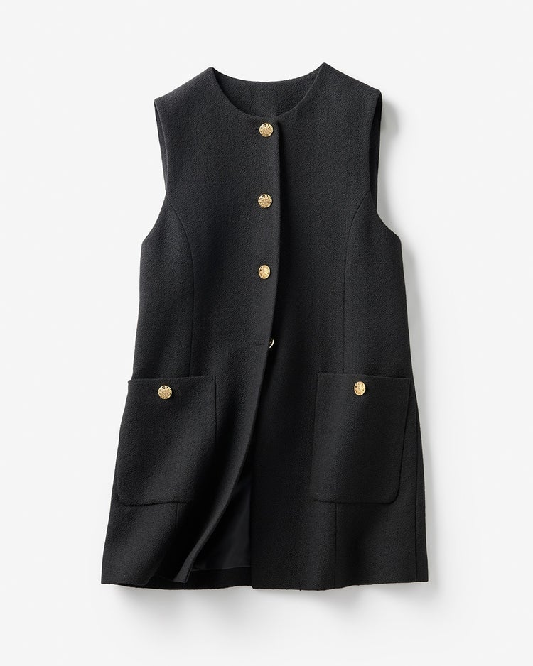 スラブツイード・ノーカラージレ 詳細画像 ブラック 6