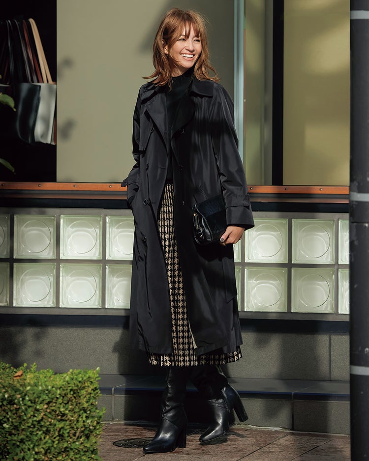 ジャカード編み・千鳥格子プリーツスカート 詳細画像 ライトベージュ 2