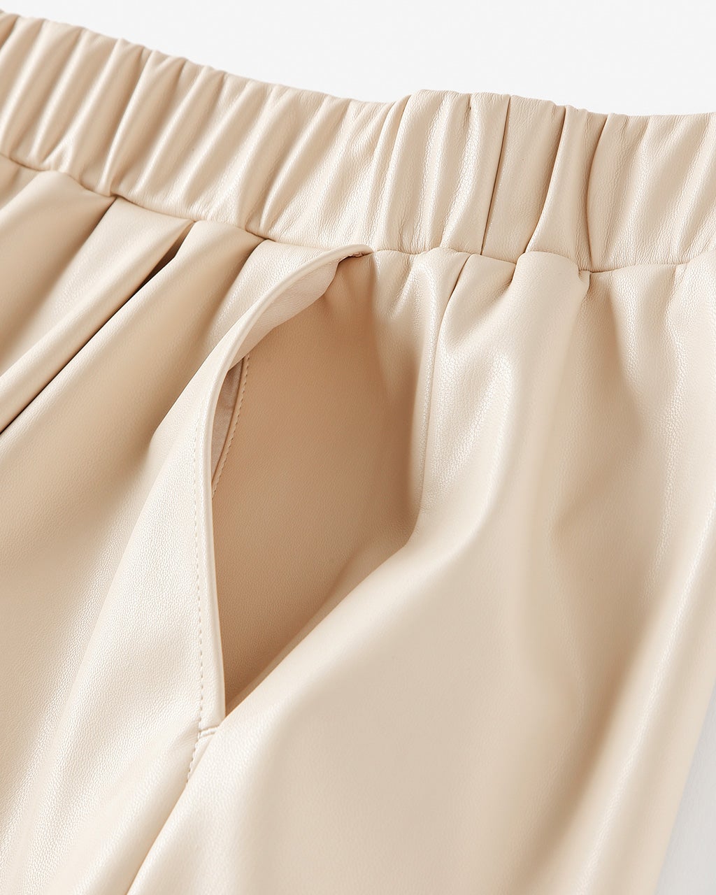 エコレザー・ワイドフレアパンツ/40代50代からのレディース