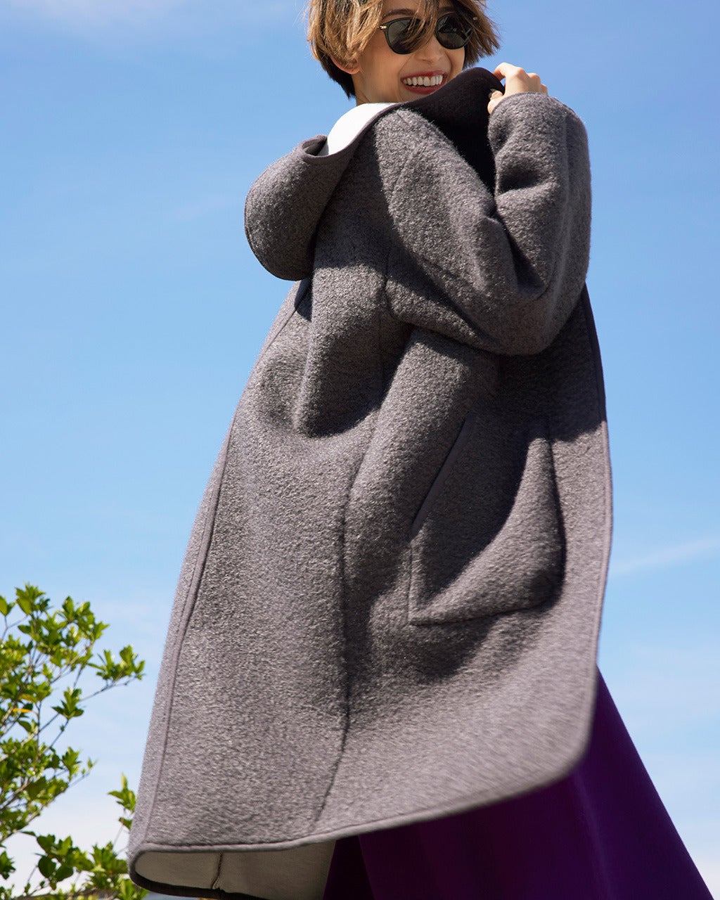 【新品】Theory ウールカシミヤフードコート 新品】Theory ウールカシミヤフードコート