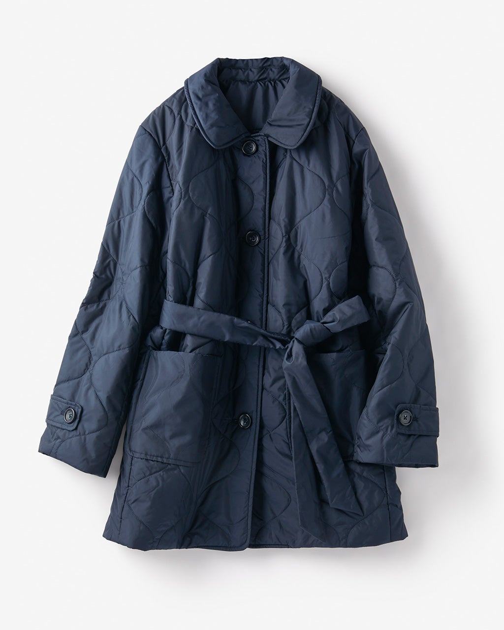 ☆【中古】黒スタジアムジャンパーの生地。ナイロンサテン細身のロング