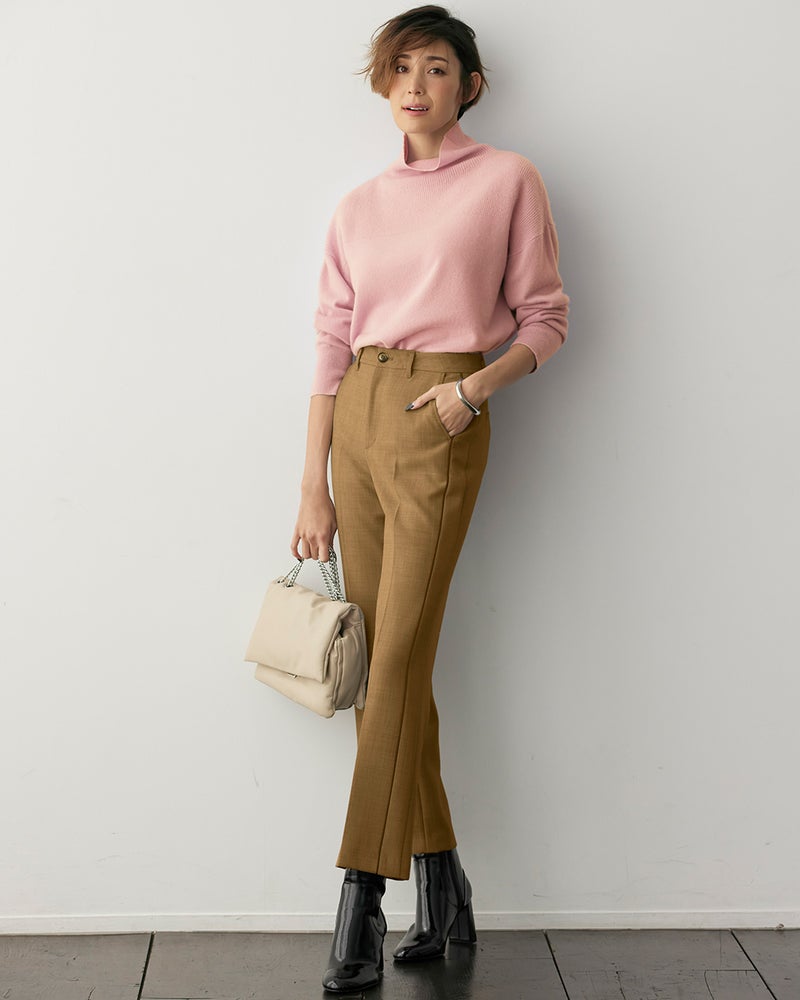 ウール混ダブルクロス・フレアパンツ/40代50代からのレディース・メンズファッション通販 DoCLASSE(ドゥクラッセ)