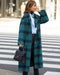 シャギーウール・チェックロングコート 詳細画像