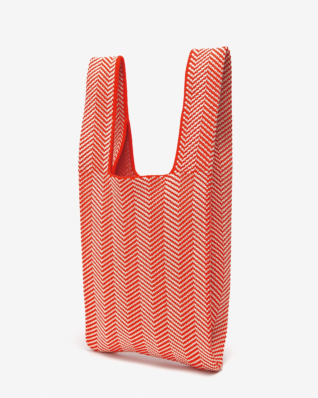 かかか様　オーダー　ニットバッグ カラフルニットバッグ・エコレザーハンドル付き/40代50代からの