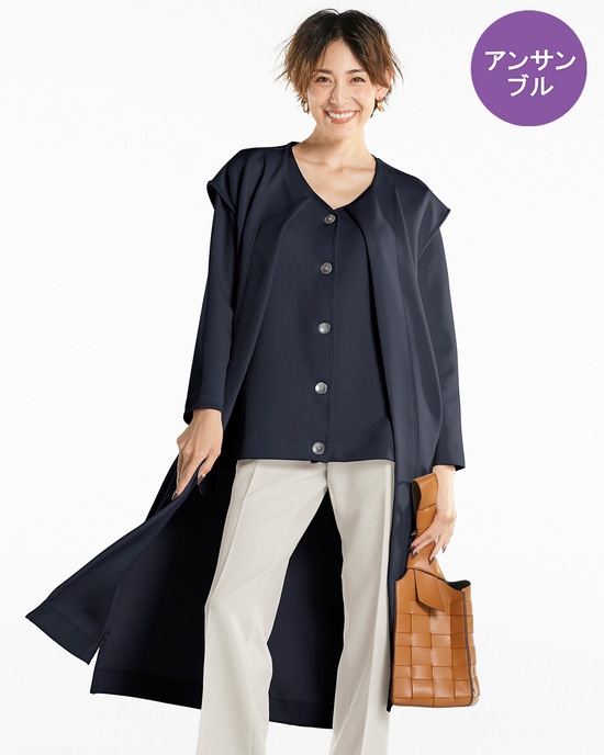 ダブル編みジャージー・カーデ＆ジレセット