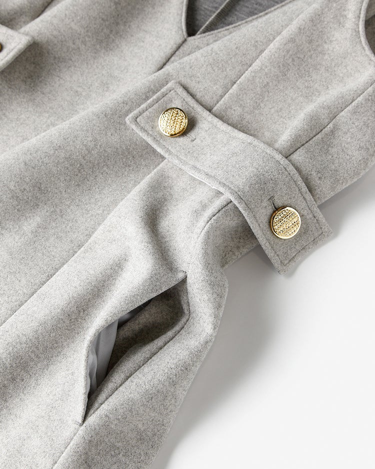 ニードルジャージー・サイドボタンジャンスカ 詳細画像 グレー 5