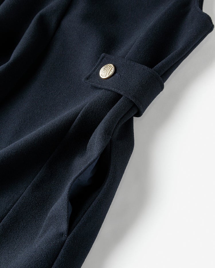 ニードルジャージー・サイドボタンジャンスカ 詳細画像 ミッドナイトブルー 4