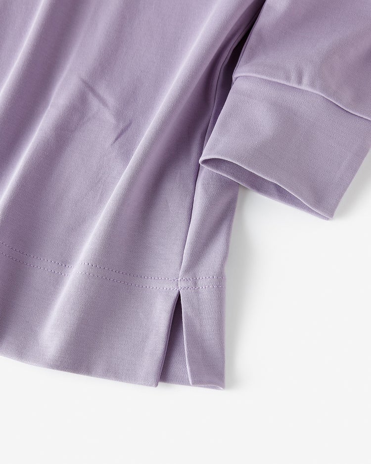 超長綿・2WAYハイネックトップス 詳細画像 ラベンダー 4