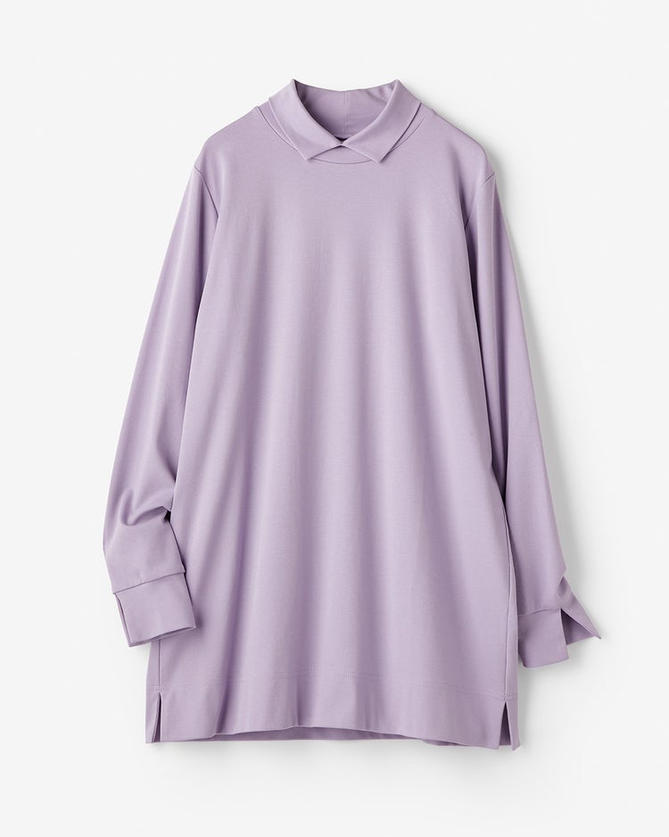 超長綿・2WAYハイネックトップス 詳細画像 ラベンダー 6