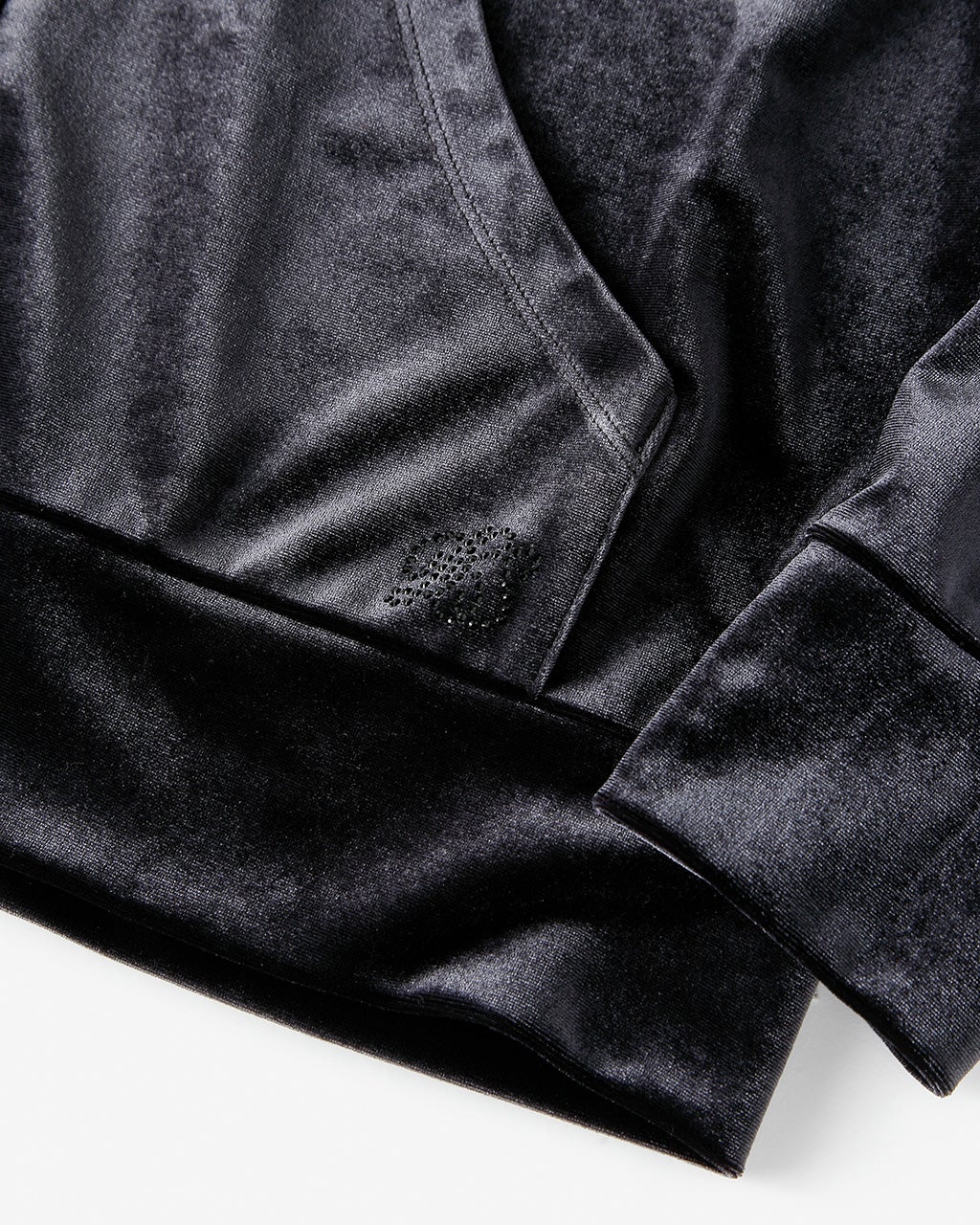 ベロアストレッチ・ジップアップバーカー/40代50代からの