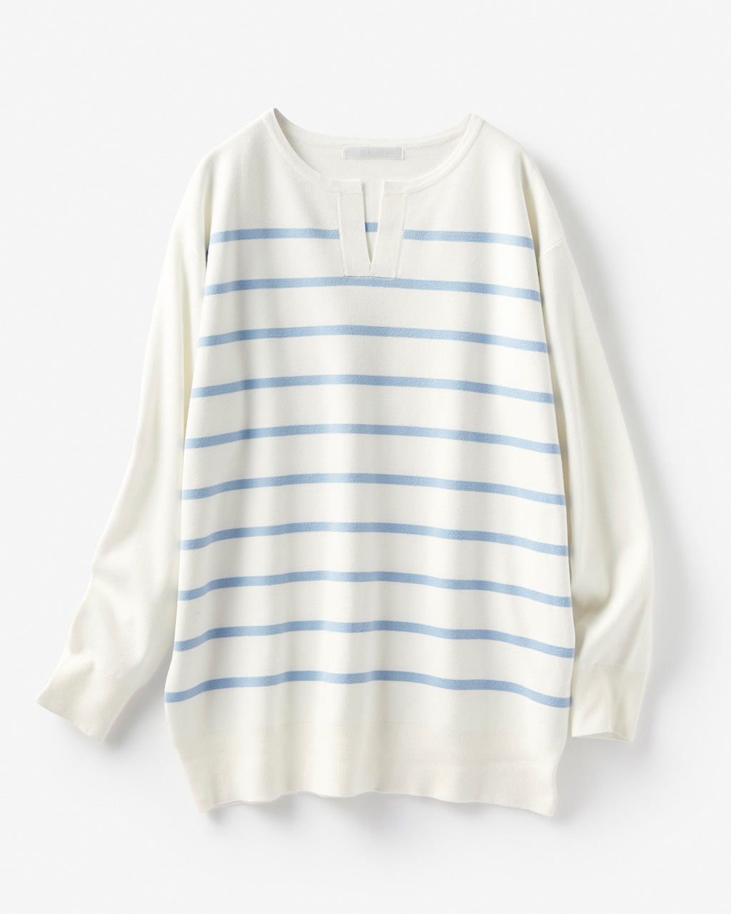 送料無料 通販 ミラノリブ・キーネックボーダープルオーバー/40代50代からの 服&ファッション小物