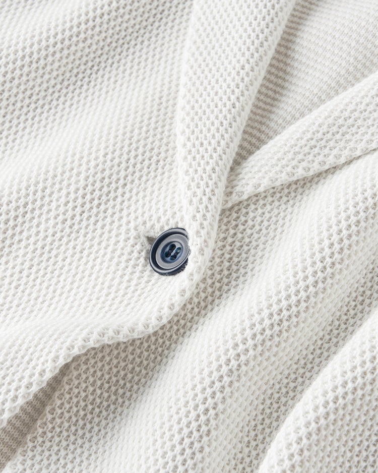 タック編み・シングルジャケット 詳細画像 ホワイト 2