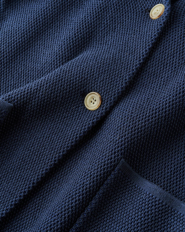 タック編み・シングルジャケット 詳細画像 ネイビー 2