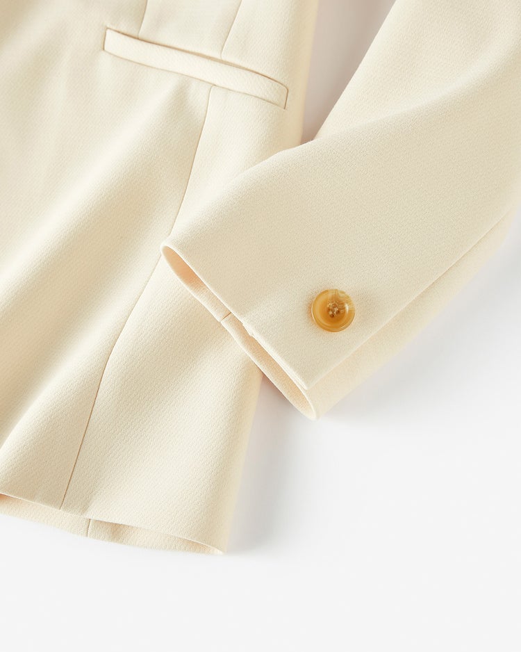 二重織りカルゼ・ダブルノーカラージャケット 詳細画像 エクルー 5