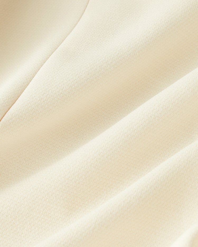 二重織りカルゼ・ダブルノーカラージャケット 詳細画像 エクルー 7