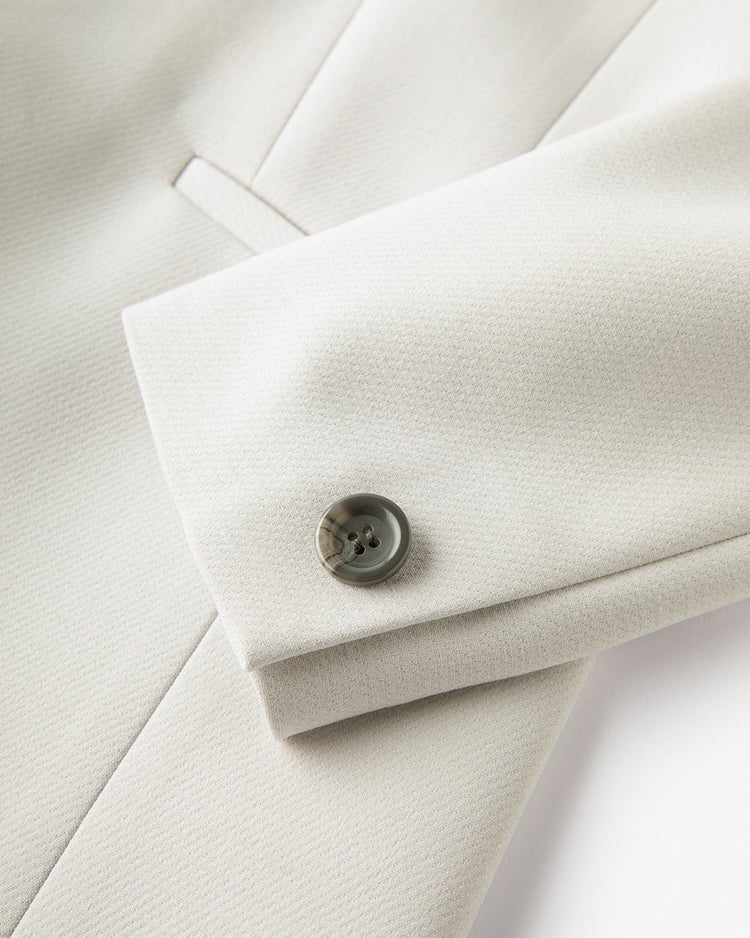 二重織りカルゼ・ダブルノーカラージャケット 詳細画像 グレー 4