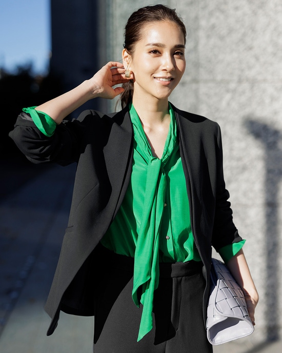 二重織りカルゼ・ダブルノーカラージャケット