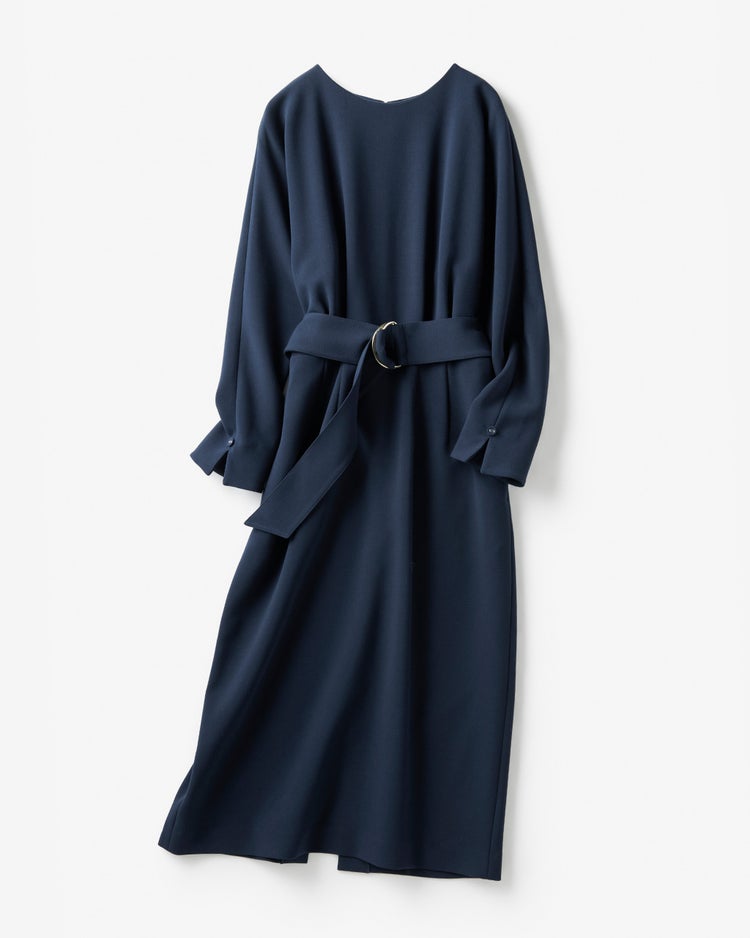 二重織りカルゼ・カッティングワンピース 詳細画像 ミッドナイトブルー 7