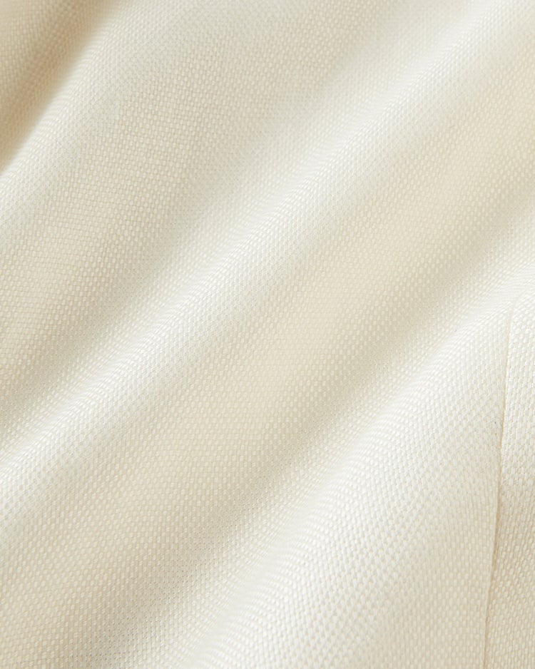 フレンチリネン・バスケット織りテーラードジャケット 詳細画像 ホワイト 6