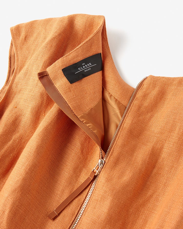 極リネン・フレアワンピース 詳細画像 アプリコット 2