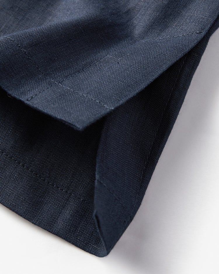 フレンチリネン・Ｖネックロングベスト 詳細画像 ミッドナイトブルー 5