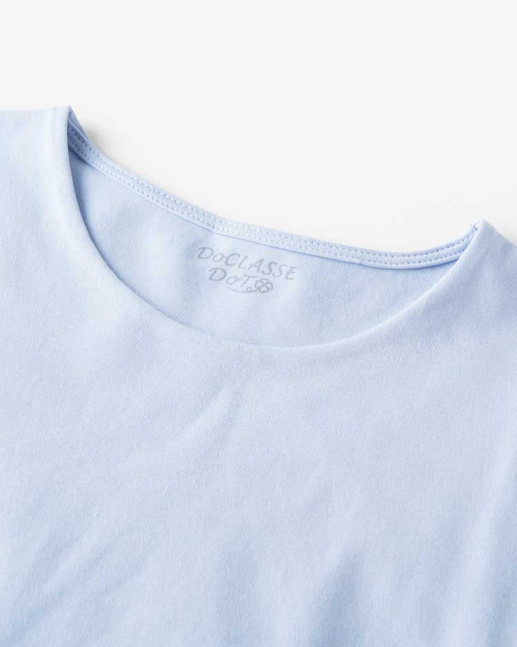 バックギャザー／5分袖・ドゥクラッセTシャツ 詳細画像 ペールブルー 2