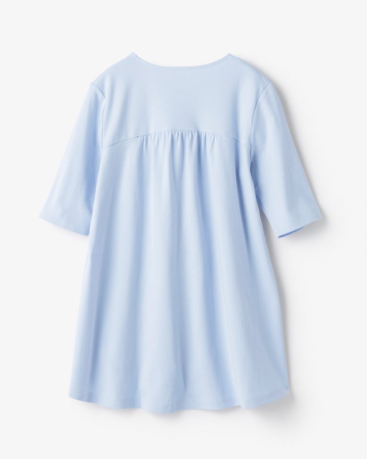 バックギャザー／5分袖・ドゥクラッセTシャツ 詳細画像 ペールブルー 5