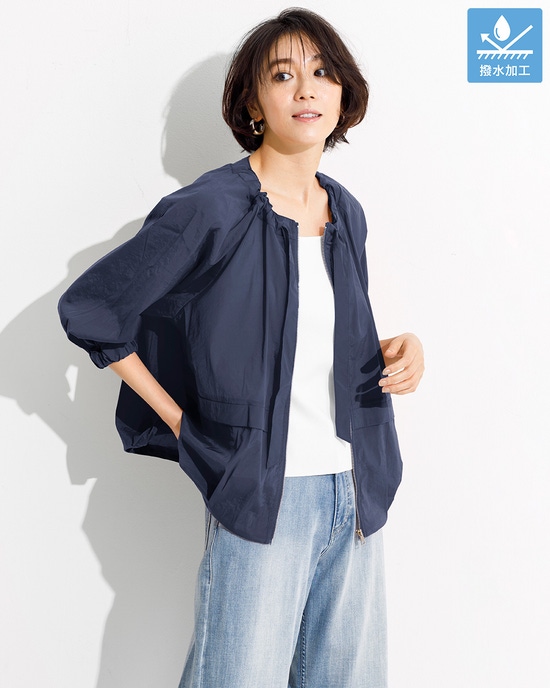 シアーストレッチ・立体フォルムブルゾン