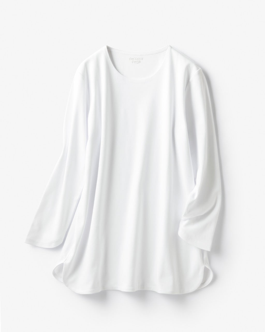 クルーシャツテール／長袖・ドゥクラッセTシャツ/40代50代からの