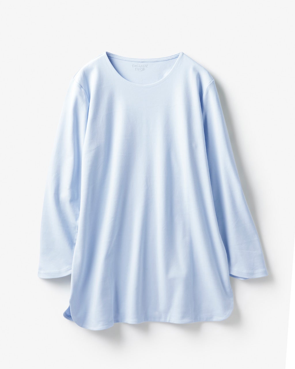 クルーシャツテール／長袖・ドゥクラッセTシャツ/40代50代からの