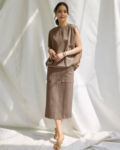 コットンポンチ・ストレートスカート