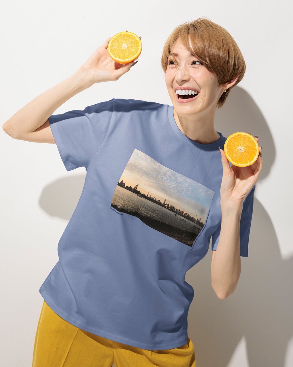 フォトプリント・カジュアルTシャツ/40代50代からのレディース
