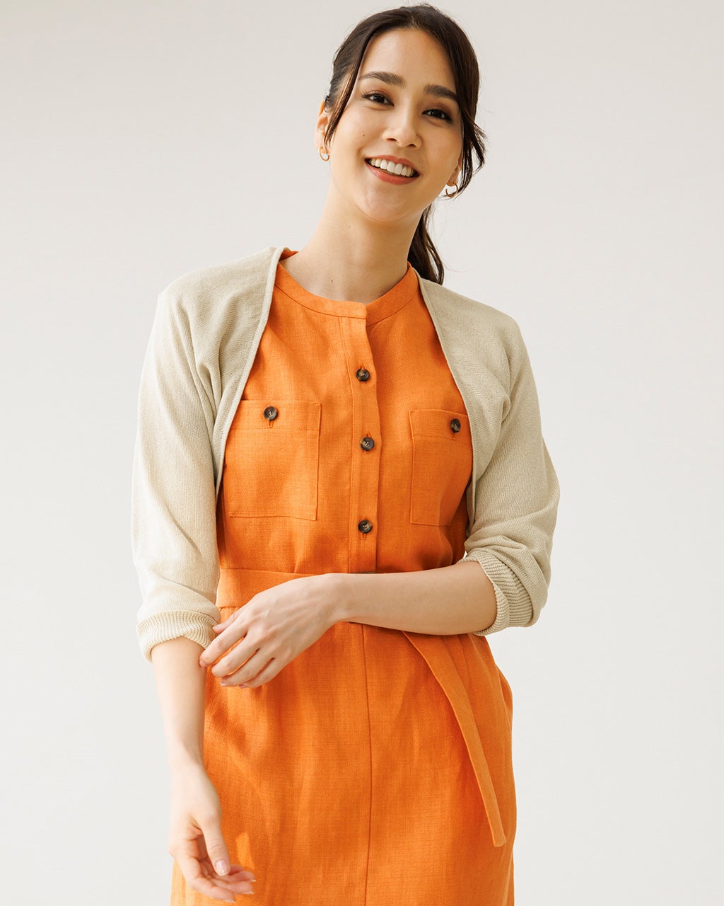 plage linen nuance ボレロ プラージュ Plage linen nuance ボレロ （ベージュ