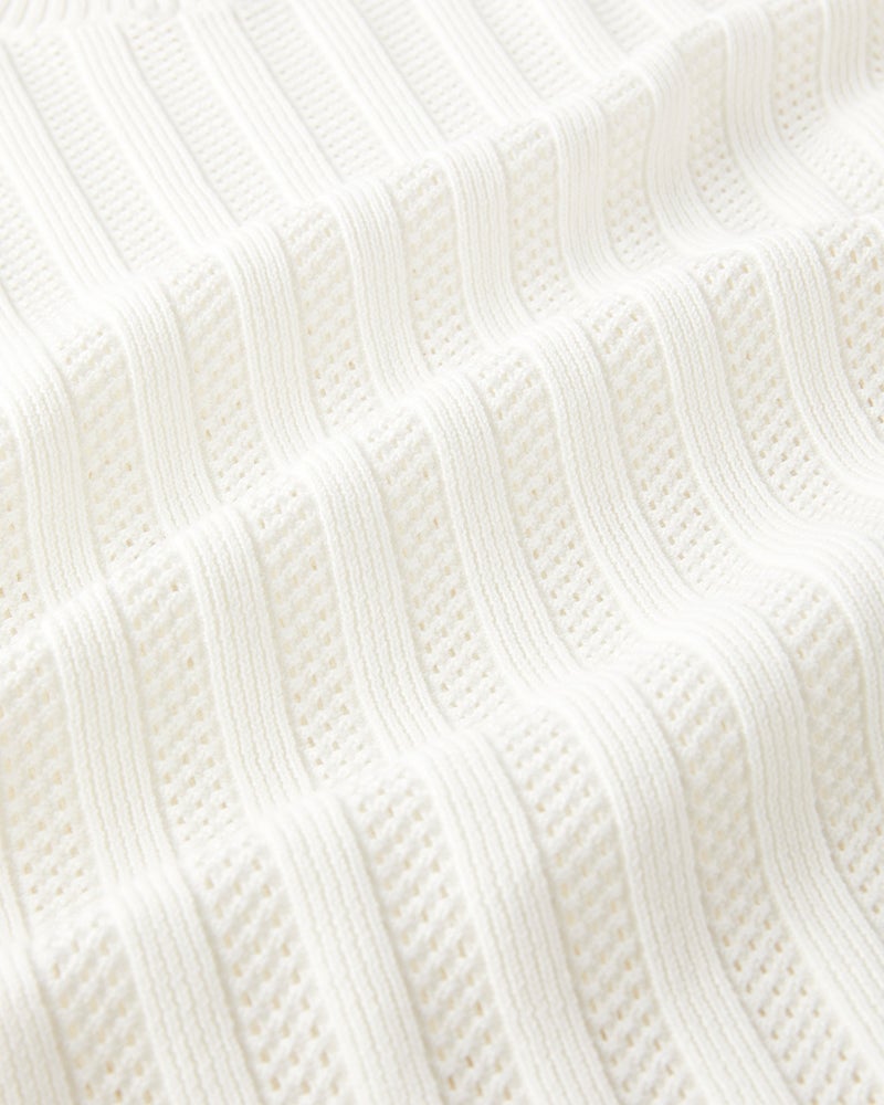透かし編み・デザインプルオーバー 詳細画像 ホワイト 5