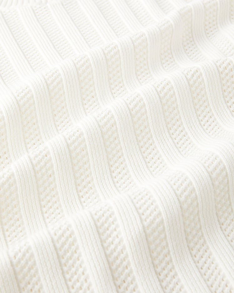 透かし編み・デザインプルオーバー 詳細画像 ホワイト 5