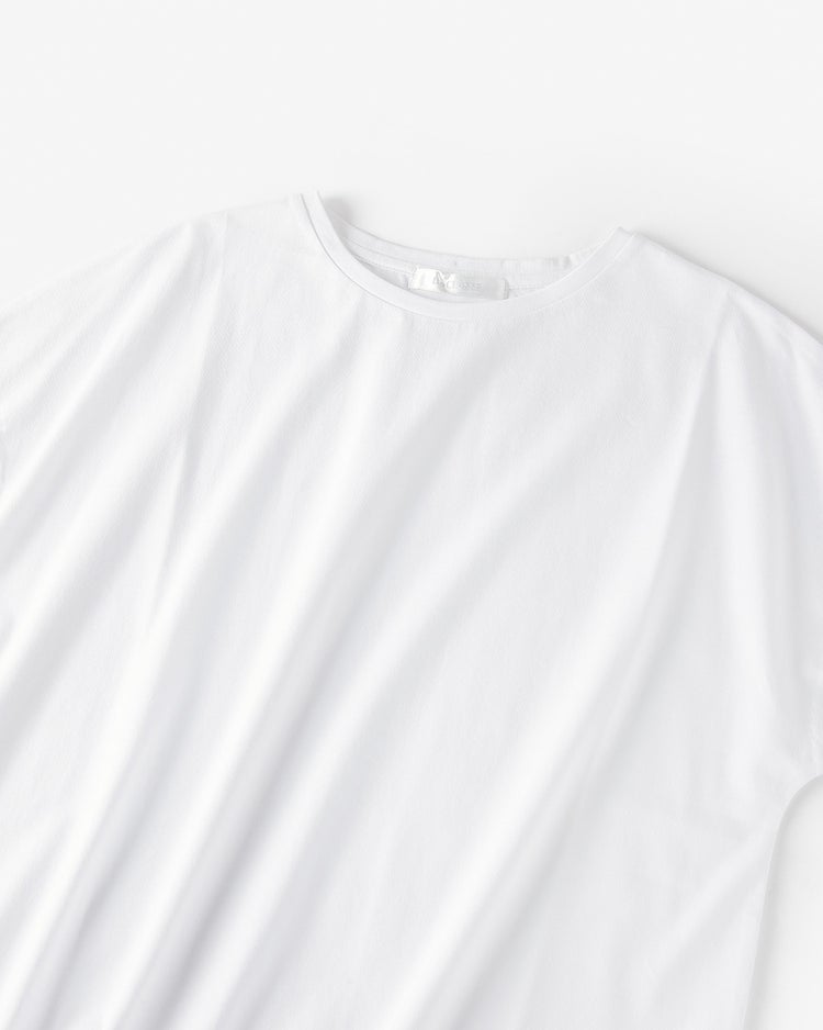 超長綿・立体クルーネック半袖Tシャツ 詳細画像 ホワイト 2