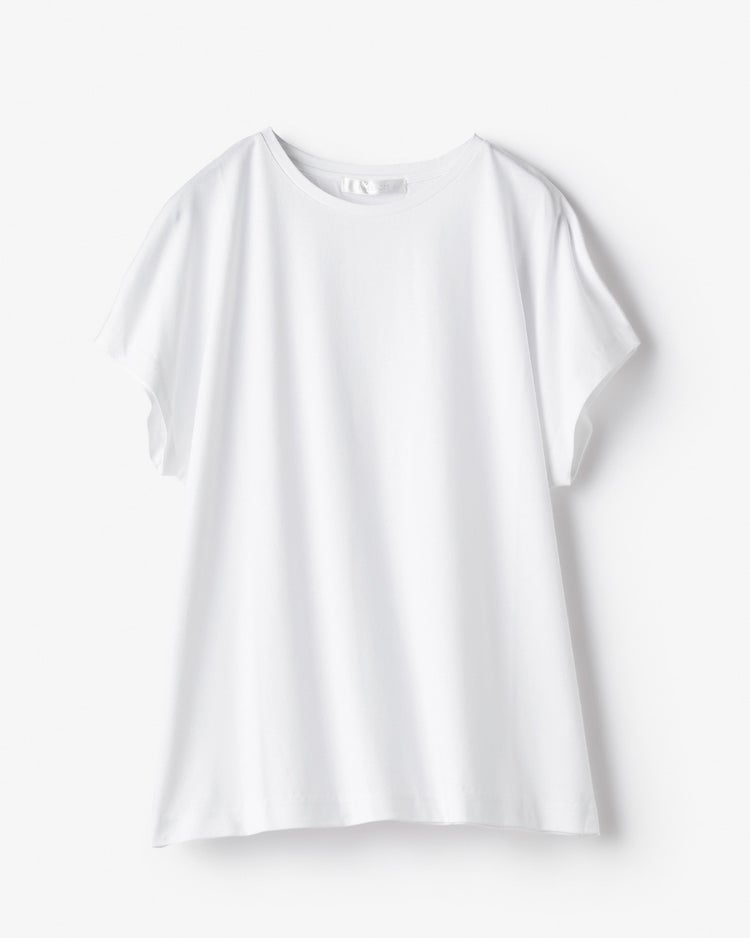 超長綿・立体クルーネック半袖Tシャツ 詳細画像 ホワイト 4