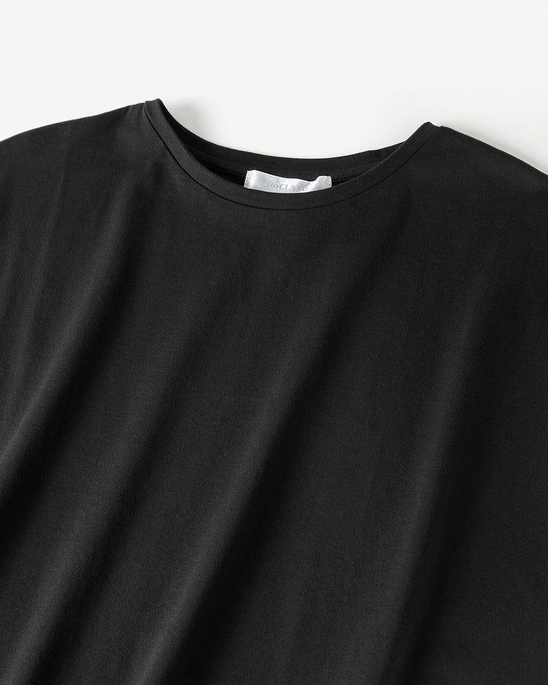 超長綿・立体クルーネック半袖Tシャツ 詳細画像 ブラック 2