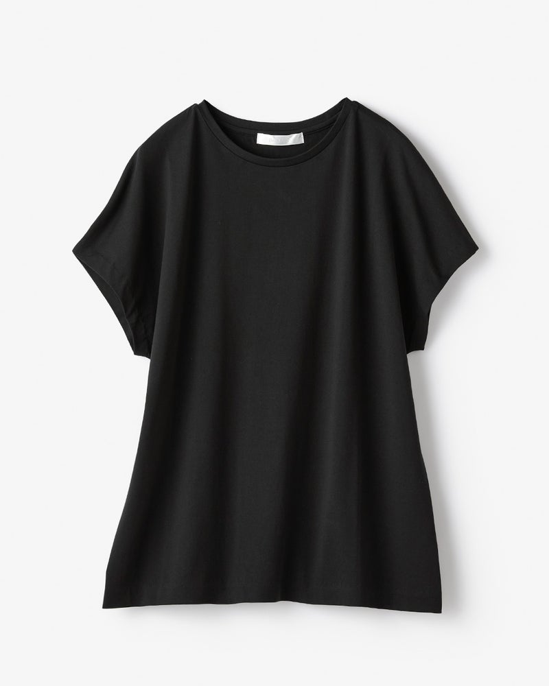 超長綿・立体クルーネック半袖Tシャツ 詳細画像 ブラック 4