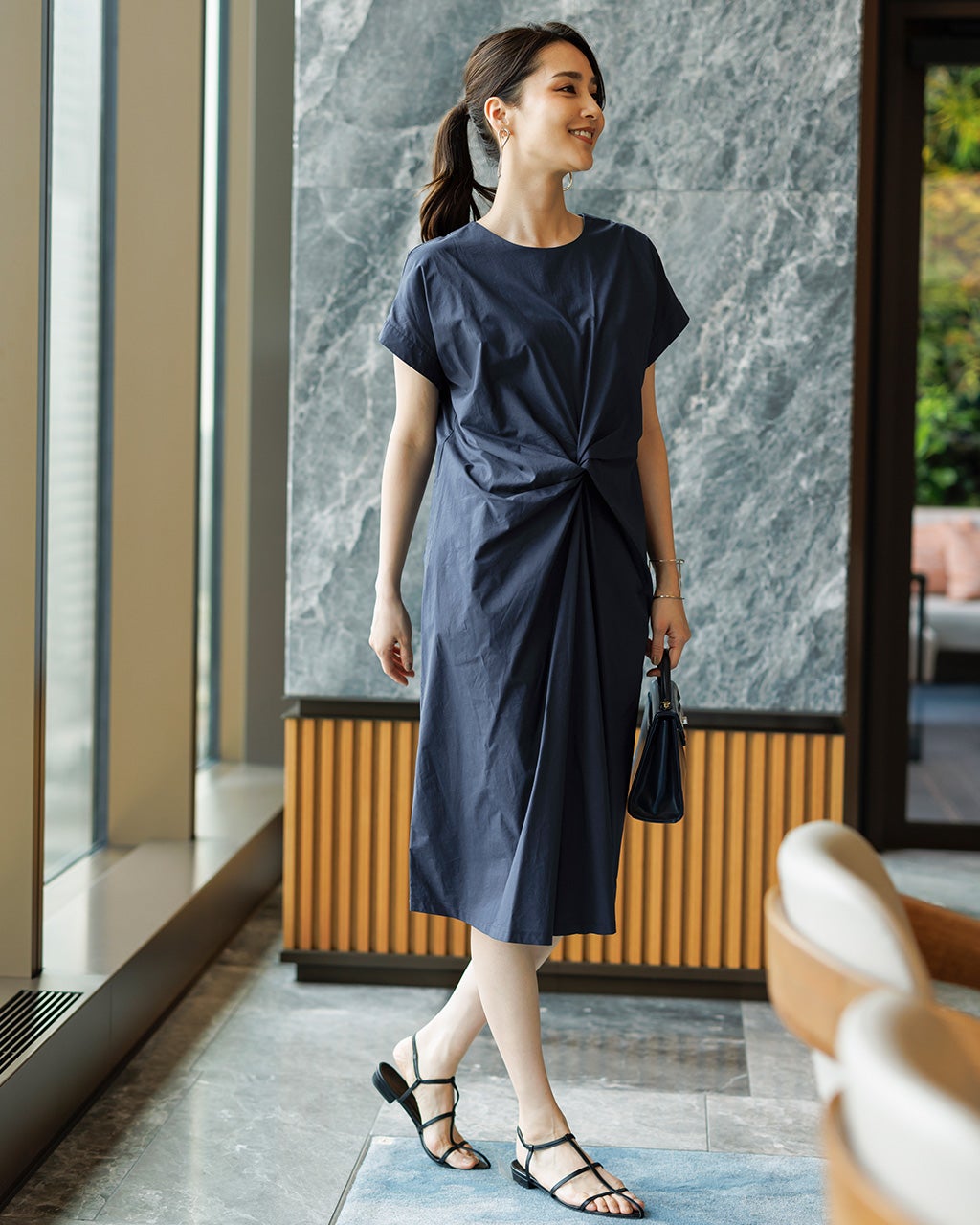 タイプライター・フロントツイストワンピース/DoCLASSE