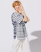 アシメボーダー・ボートネックTシャツ 詳細画像