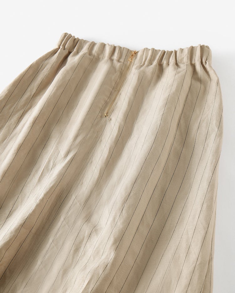 リネンレーヨン・ミドルスカート 詳細画像 ストライプ 4