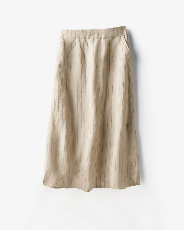 リネンレーヨン・ミドルスカート 詳細画像 ストライプ 6