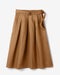 フレンチリネン・ベルト付きスカート／ミディ 詳細画像