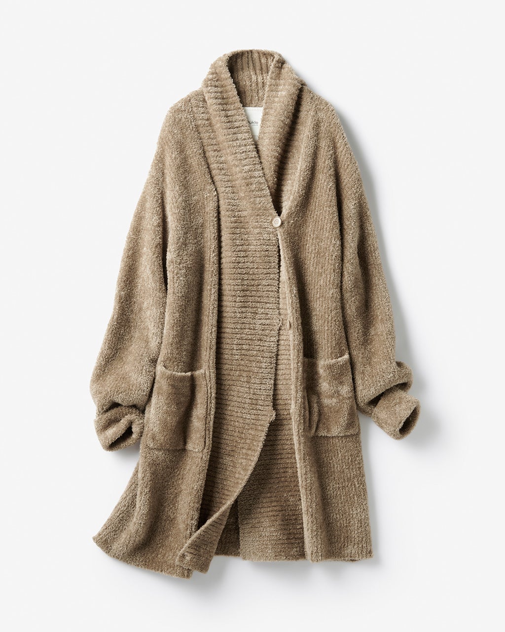 プエンテ　ショールカーディガン ショールカーディガン 快ラクWEAR ストレッチ 抗菌防臭 メランジダブル